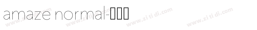amaze normal字体转换